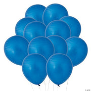 Blue Metallic Balloons - 144 Pieces