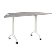 Bush Business Furniture Synergy 60-inch Trapezoid Modular Office Conference Table in Platinum Gray - 57.81" Width x 25.44" Depth x 29.62" Height
