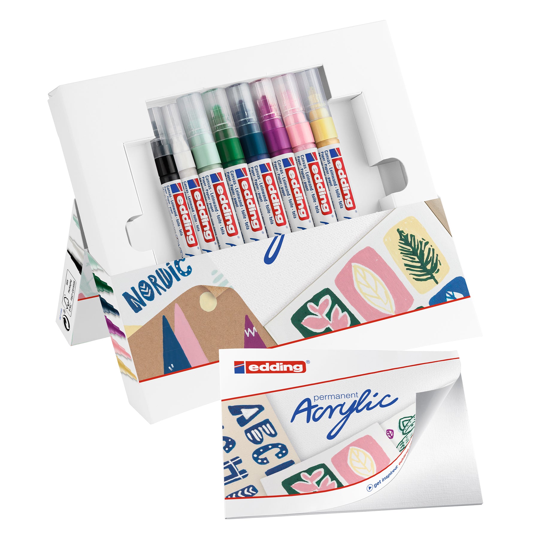 edding Acrylic Marker Starter Set - Set of 8 - Nordic
