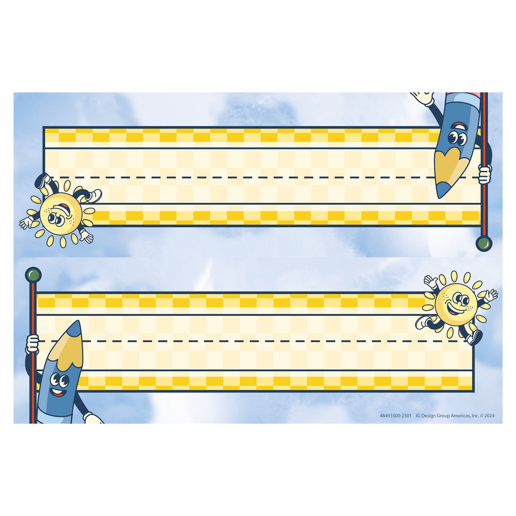 S'Cool Era Tented Name Plate, 9-5/8" x 6-1/2", 36 Per Pack, 3 Packs