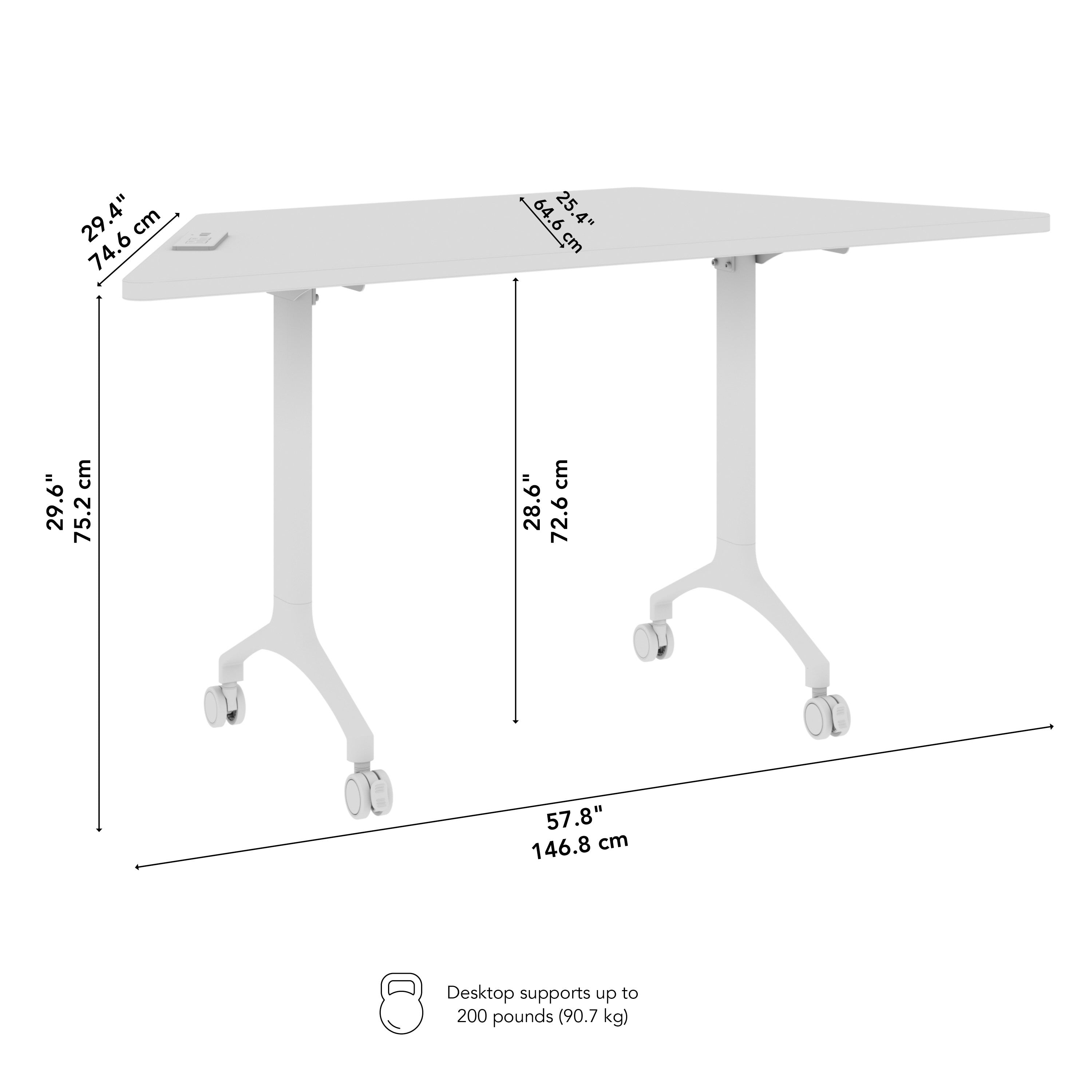 Bush Business Furniture Synergy 60-inch Trapezoid Modular Office Conference Table in Platinum Gray - 57.81" Width x 25.44" Depth x 29.62" Height
