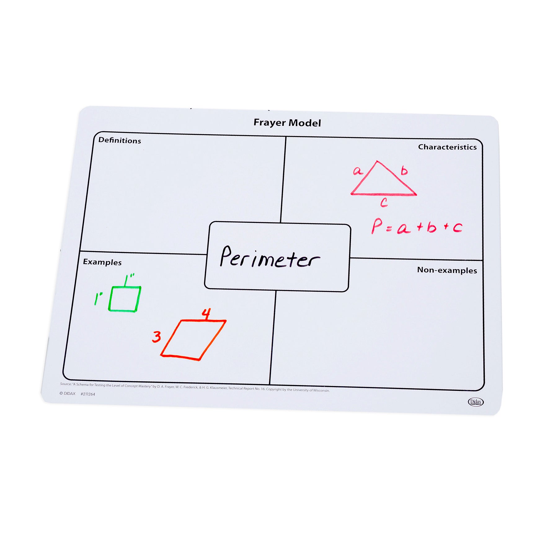 Frayer Model & Venn Diagram Write-On/Wipe-Off Mats, Set of 10