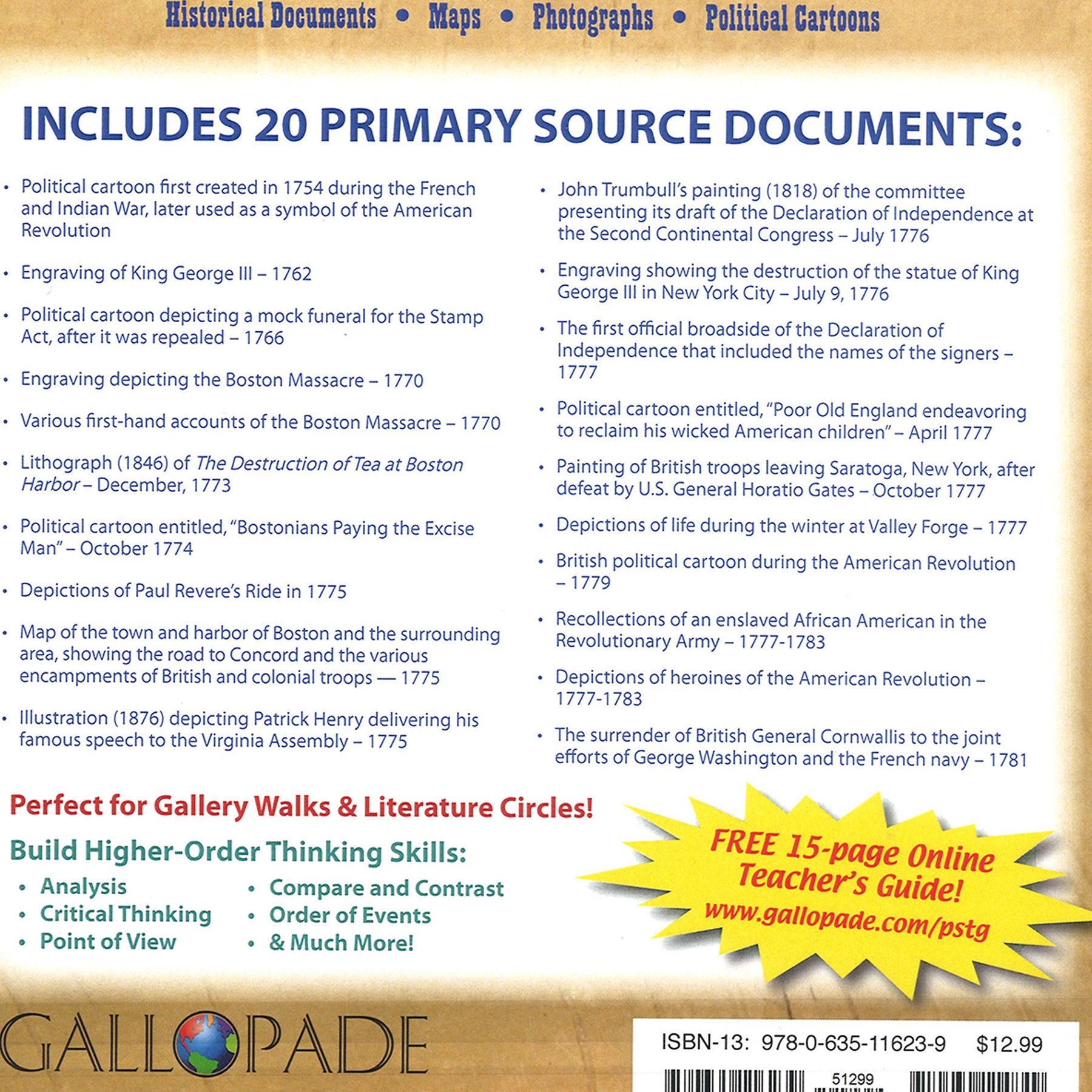 Primary Sources, American Revolution