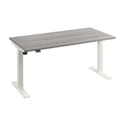 Bush Business Furniture Move 40 Series 60W x 30D Electric Height Adjustable Standing Desk in Platinum Gray with White Base - 59.45" Width x 29.37" Depth x 28.17" Height