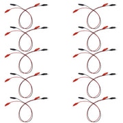 Connector Cord, 18", Alligator to Alligator, Red and Black, 10 Pair per Pack