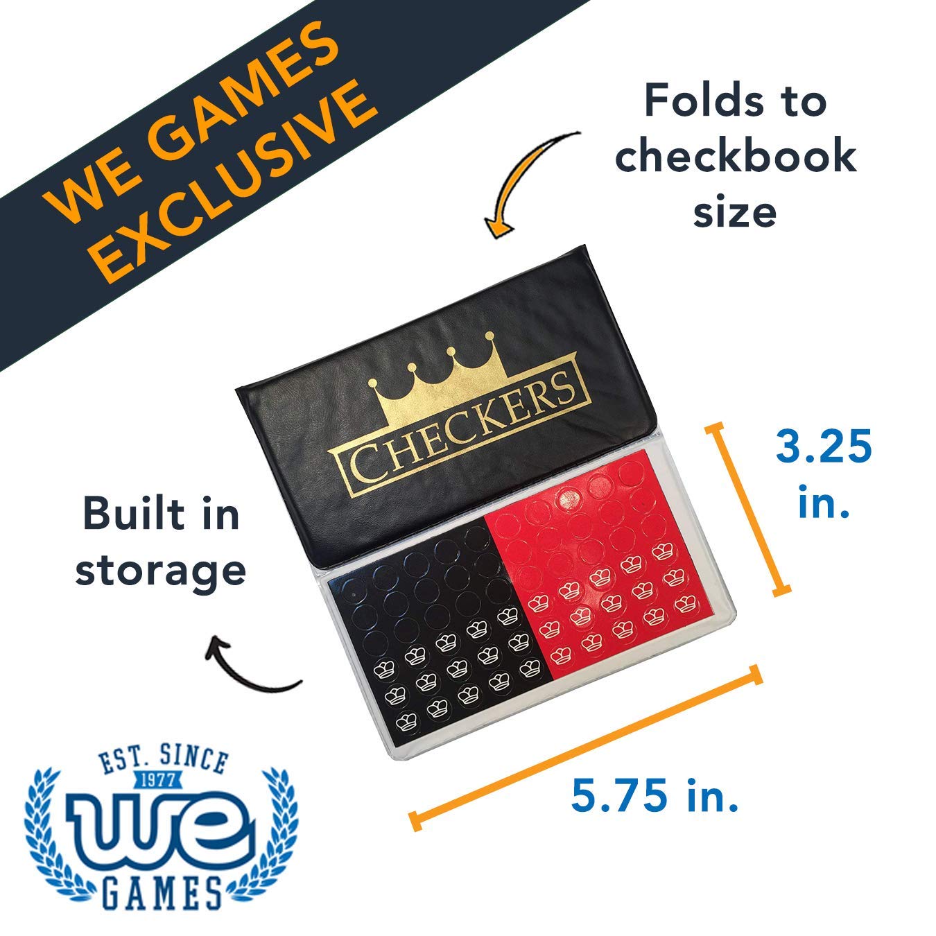 Travel Magnetic Checkbook Checkers - Trifold 5.75 in