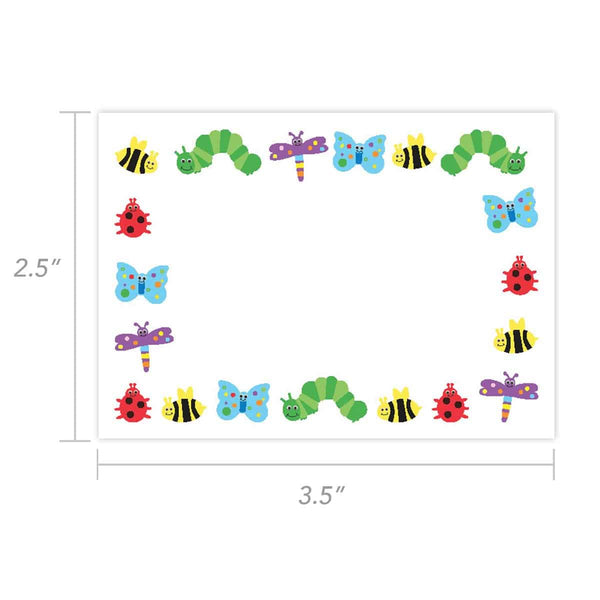 Name Tags - 36 ct., 3.5" x 2.5" - Bugs