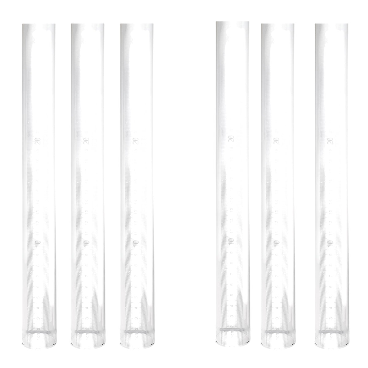 Resonance Tube with Metric Scale, Glass, Graduated, 38mm Diameter, 450mm Length, Case of 6