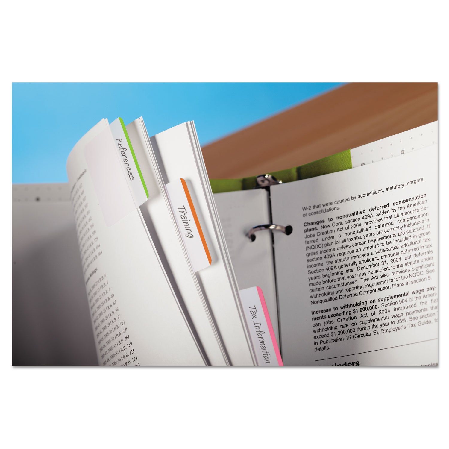 Post-it&reg; Durable Tabs - Write-on Tab(s) - 1.50" Tab Height x 2" Tab Width - Pink, Green, Orange, Yellow Tab(s) - Repositionable - 1 Pack