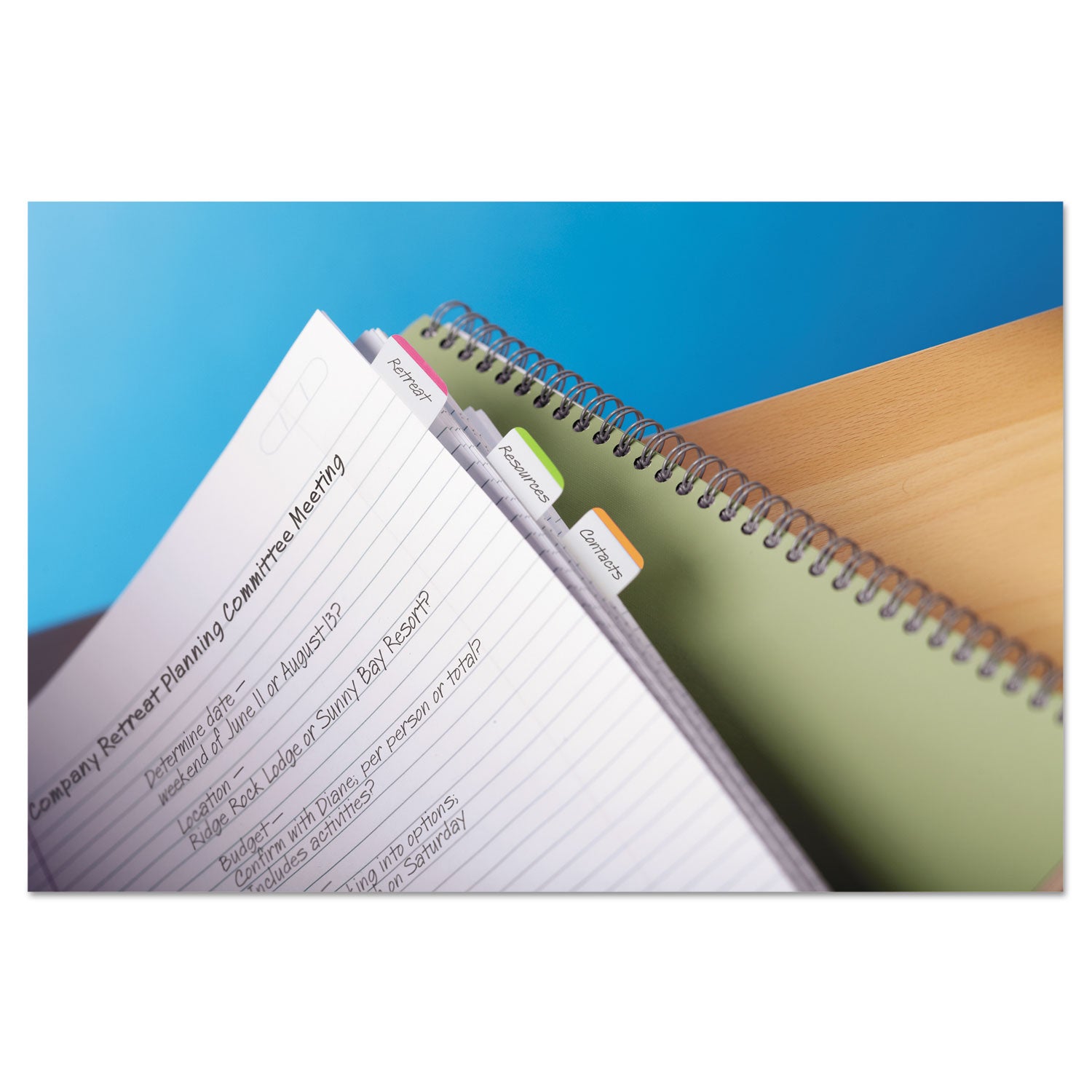 Post-it&reg; Durable Tabs - 66 Write-on Tab(s) - 1.50" Tab Height - Pink, Green, Orange Tab(s) - Repositionable - 1 Pack