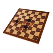 Old School Brown and Natural Wooden Checkers Set -11.75 in