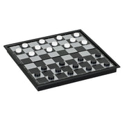 Checker  Sets Magnetic Folding Plastic, Silver/Black, 7 3/4"