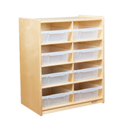 (8) Letter Tray Storage Unit with Translucent Trays