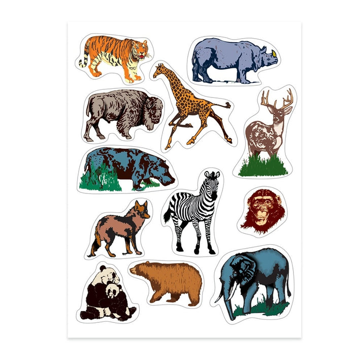 Sticker Forms - Wild animals - 3 sheets
