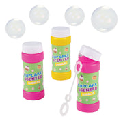 Cupcake Scented Bubble Bottles 2 Oz - Party Favors - 12 Pieces