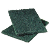 Scotch-Brite Heavy-Duty Scouring Pad - 9" Height x 6" Width - 1 Dozen - Synthetic Fiber, Resin - Green