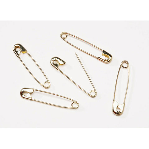 #3 Safety Pins - Gold - 2 Inches - 144 Pieces