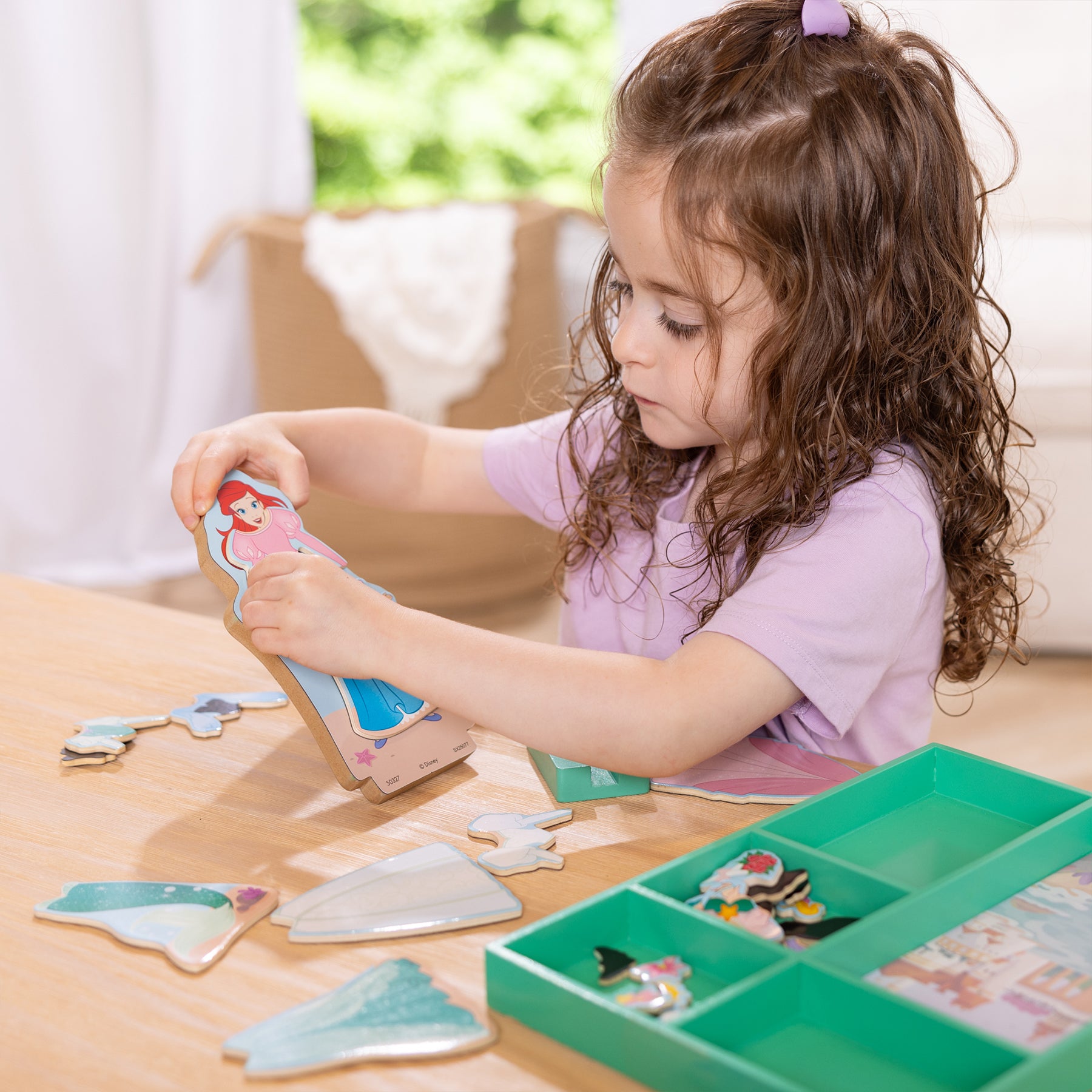 Disney Princess Ariel Wooden Magnetic Dress-Up Play Set