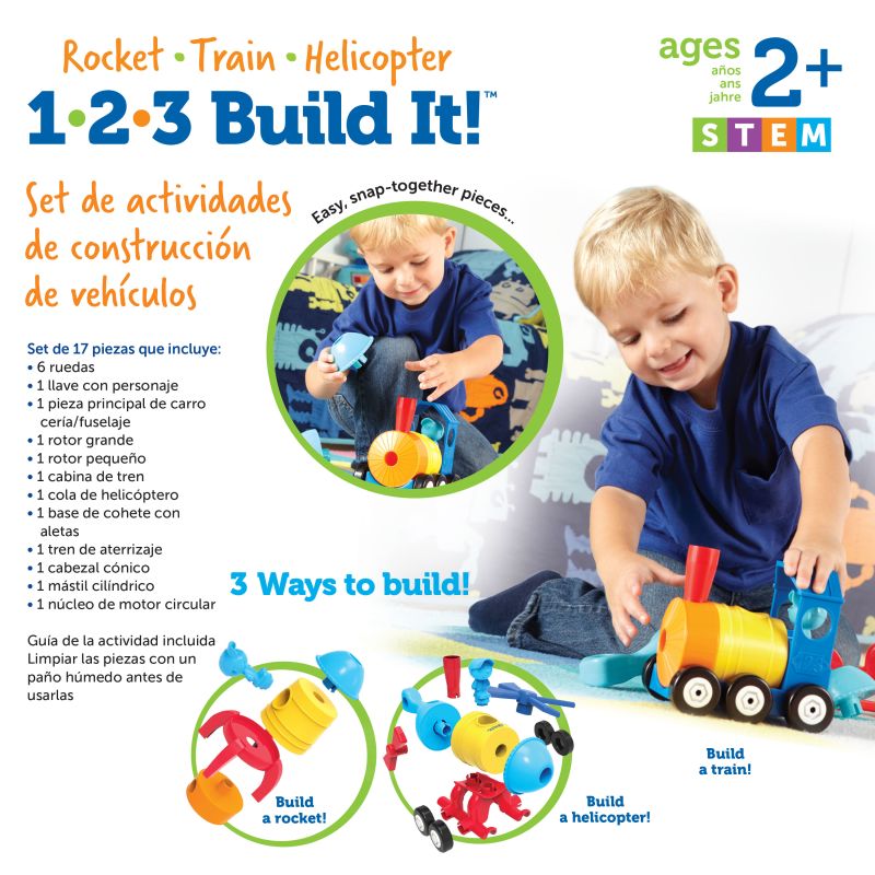 1-2-3 Build It!™ Train/Rocket/Helicopter