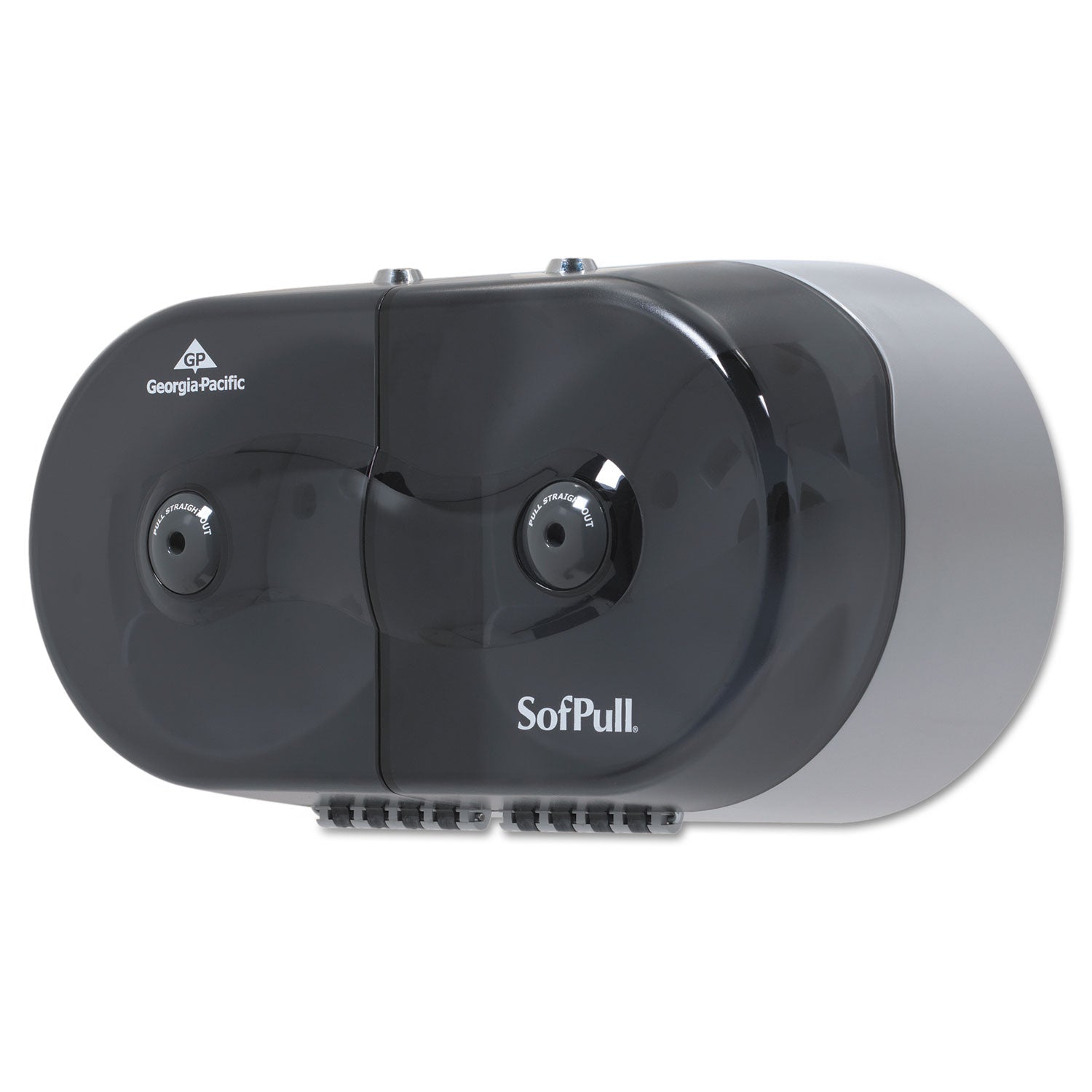 Sofpull Mini Centerpull 2-Roll Bath Tissue Dispenser, 16.38 X 7.2 X 9.3, Smoke