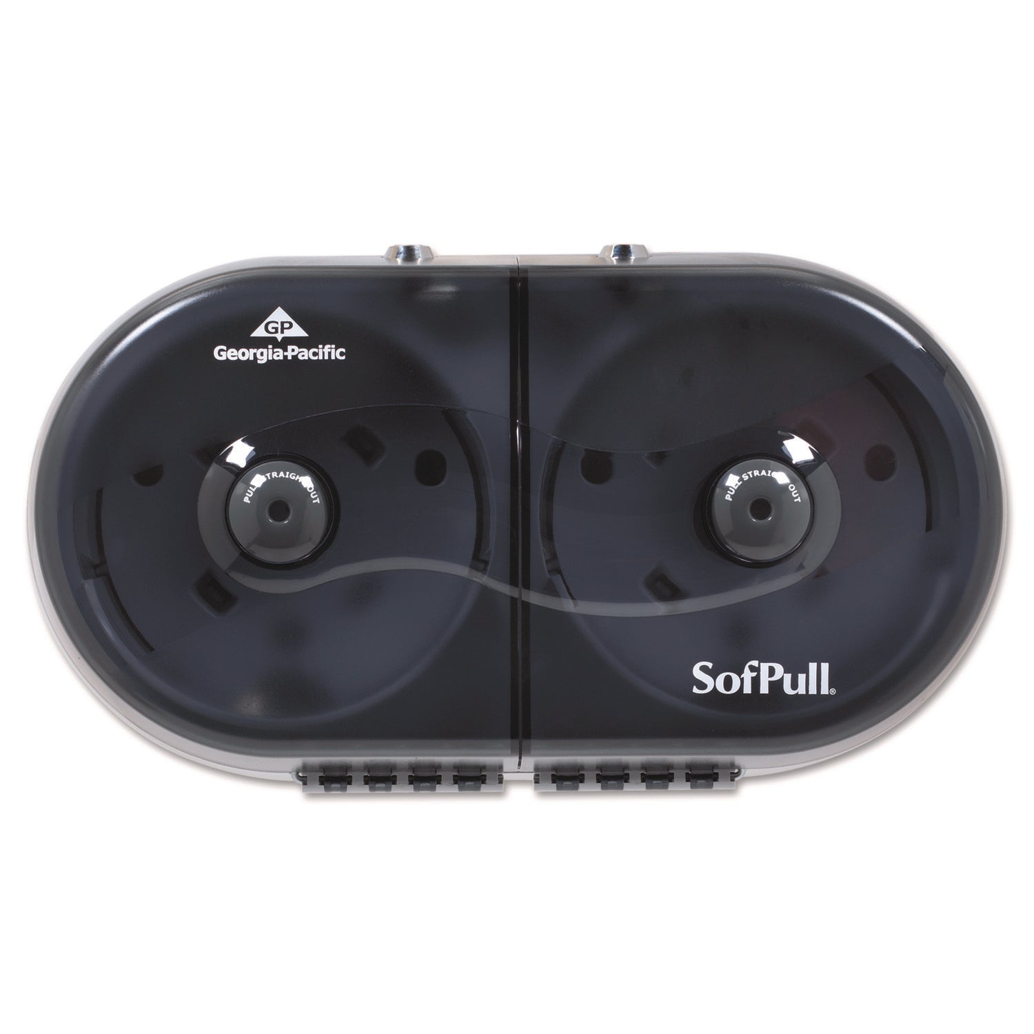 Sofpull Mini Centerpull 2-Roll Bath Tissue Dispenser, 16.38 X 7.2 X 9.3, Smoke