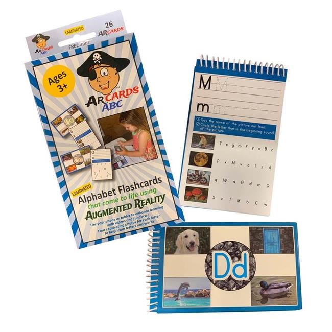 PBS Publishing AR Cards ABC, Alphabet Augmented Reality Flashcards & Workbook (PBSAR1002) | Quill