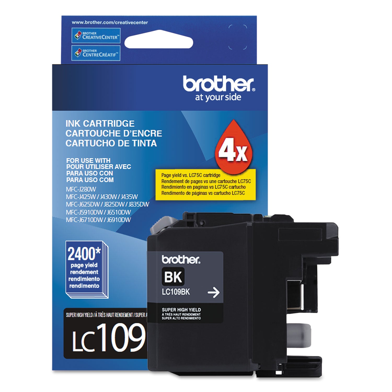 LC109BKS Innobella Super High-Yield Ink, 2, 400 Page-Yield, Black