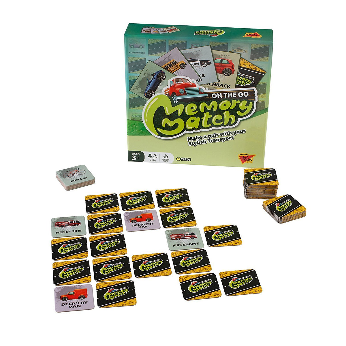 Point Games Memory Game for Kids  Matching Card Games  Flash Cards - Educational Toys - Preschool Learning - Birthday Gift for Boys & Girls Ages 3+
