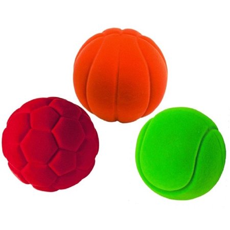 Rubbabu  Toy Balls  - Green & Orange Small Sports Ball Set