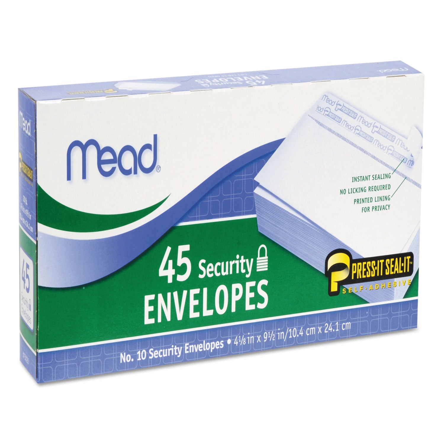 Press-It Seal-It® Security Envelopes, #10, Pack of 45