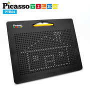 PicassoTiles - PICASSO-TILES Magnetic Drawing Board for Kids, Double-Sided Educational STEM Learning Playset