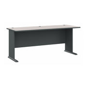 Bush Business Furniture Series A 72W Desk in Slate and White Spectrum - 71.54" Width x 26.81" Depth x 29.66" Height