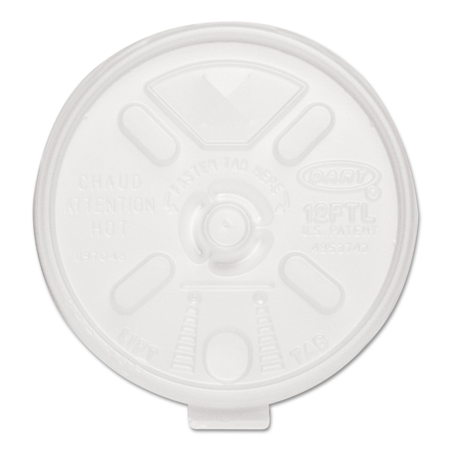 Dome - Plastic - White, Translucent - 100/Bag - 10 / Carton