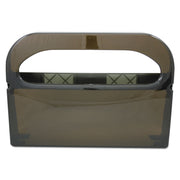 Health Gards Toilet Seat Cover Dispenser, Half-Fold, 16 X 3.25 X 11.5, Smoke