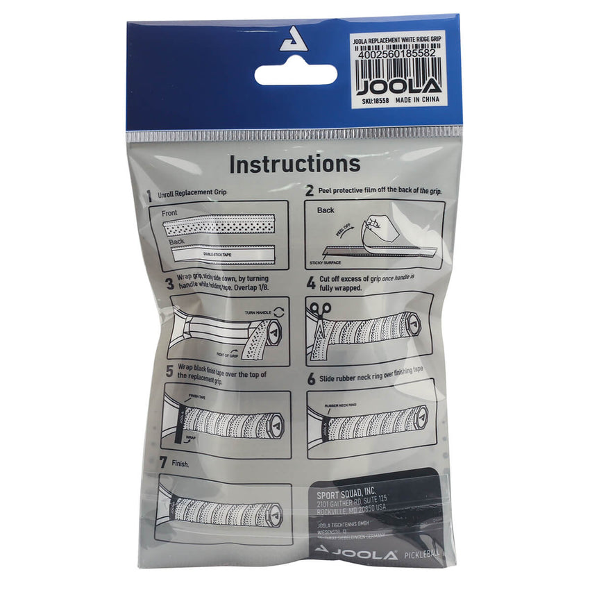 JOOLA Replacement White Ridge Grip