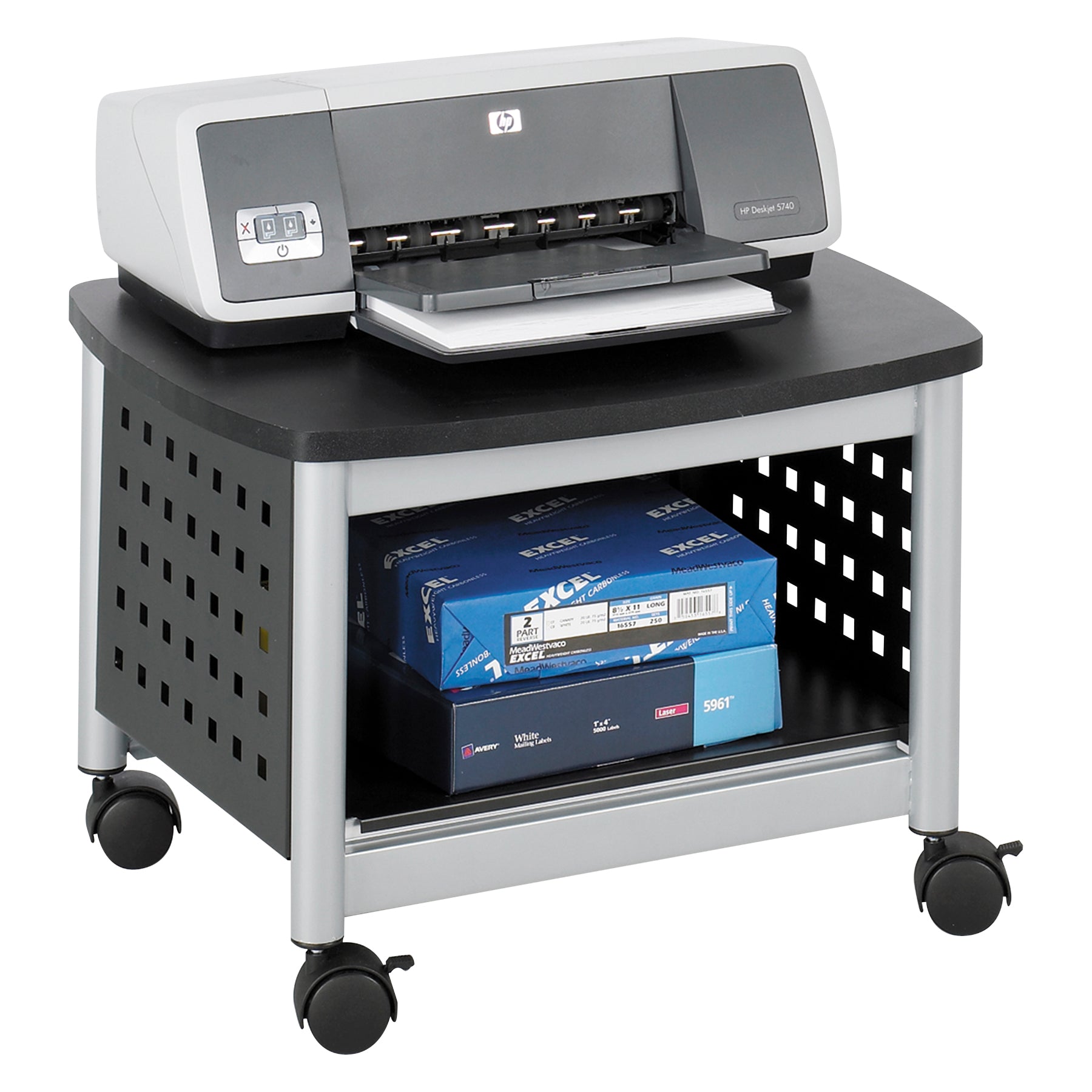 Stand Scoot Under Desk Prt Blk