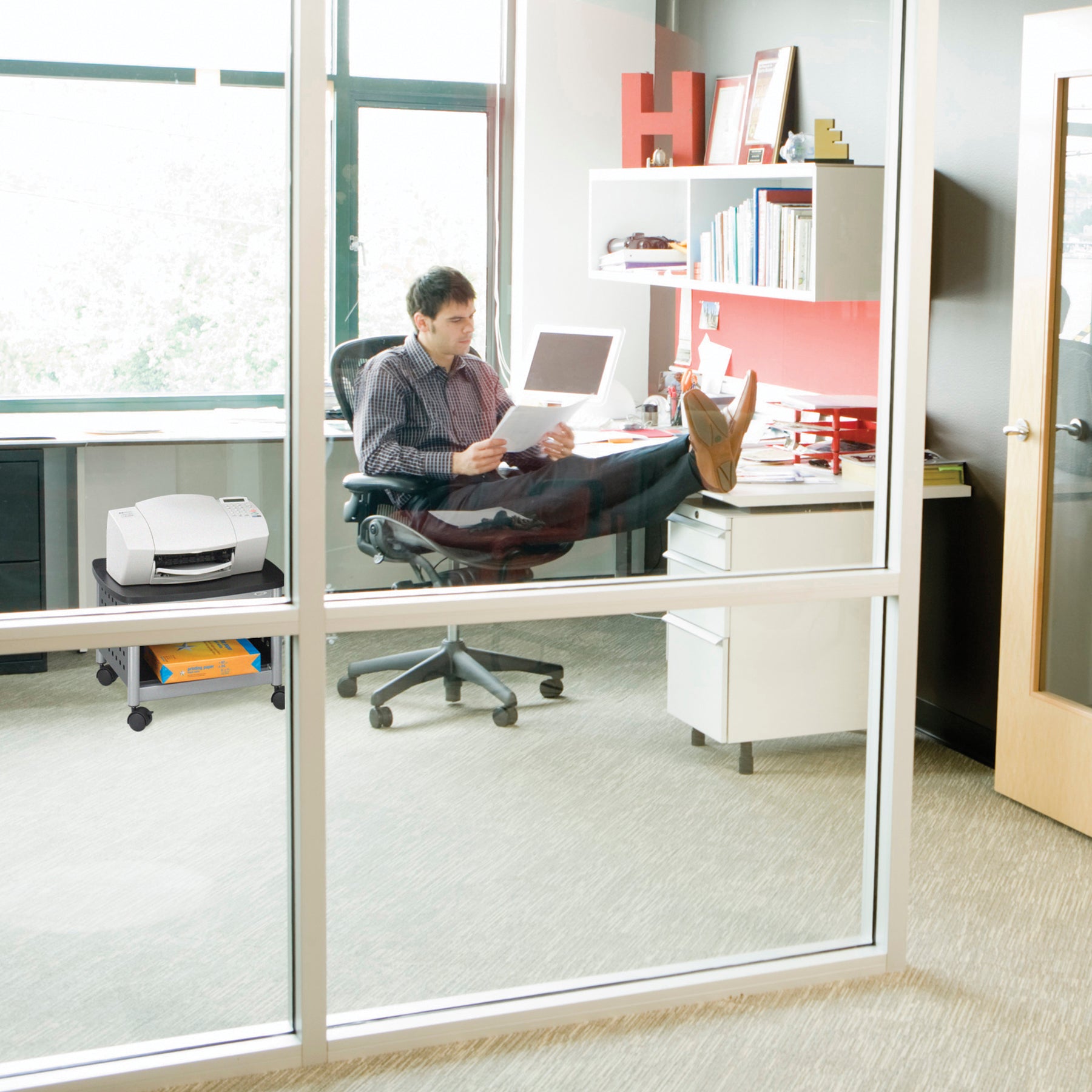 Stand Scoot Under Desk Prt Blk
