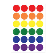 Sticker Forms - 1" Colored Circles - 3 Sheets
