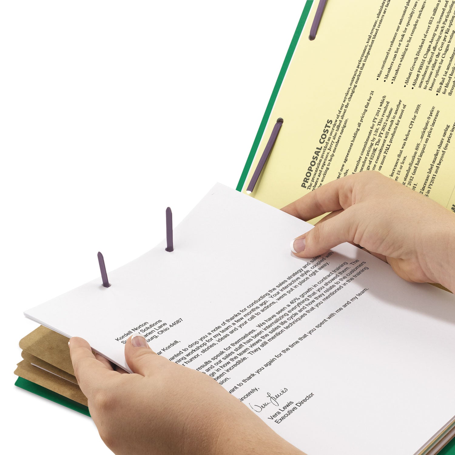 Smead SafeSHIELD 2/5 Tab Letter Size Recycled Classification Folders, 3 Dividers, 2 Fasteners, 3" Expansion, Green, Heavy Duty, 100% Recycled, 10/Box
