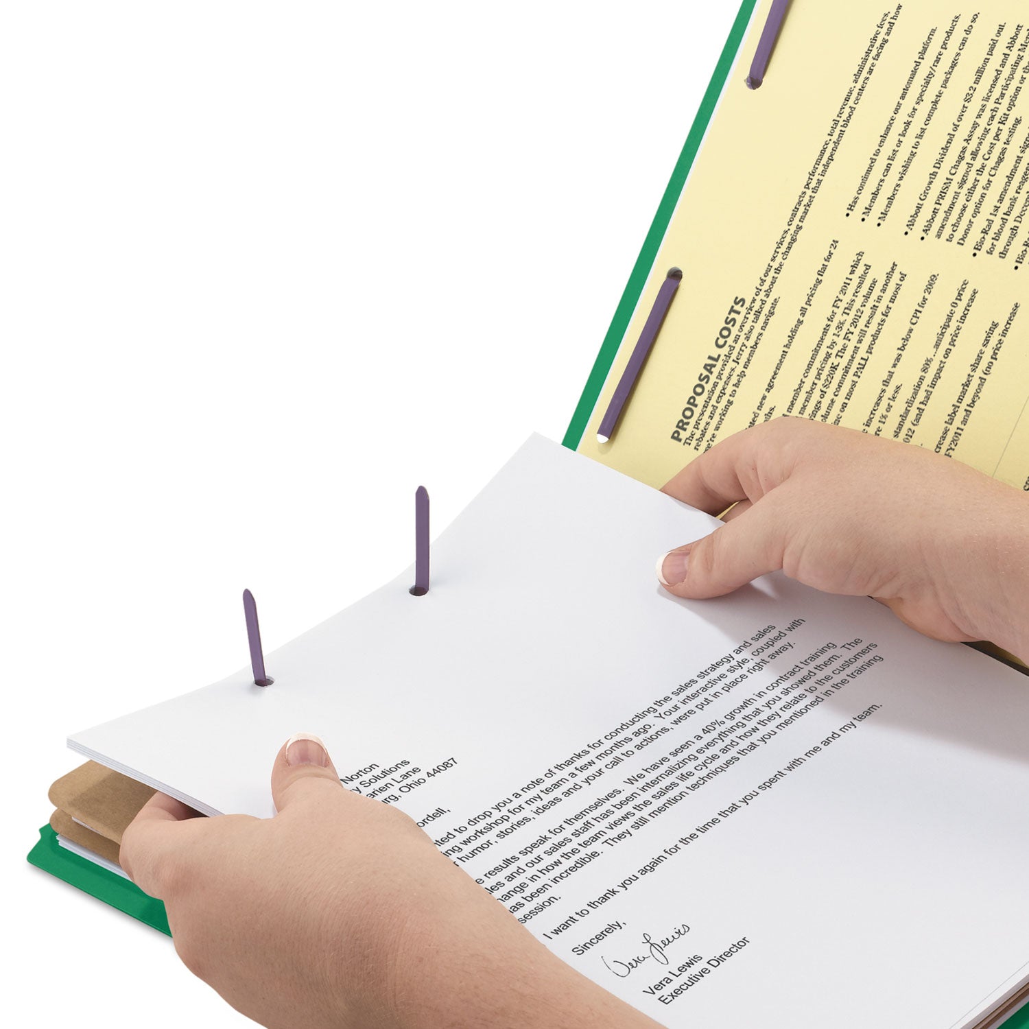Smead SafeSHIELD 2/5 Tab Cut Letter Size Recycled Classification Folder, 2" Expansion, 2 Fasteners, 2 Dividers, Pressboard, Green, Heavy Duty, Tear Resistant, 10/Box