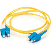 C2G 18575 OS2 Fiber Optic Cable - SC-SC 9/125 Duplex Single-Mode PVC Fiber Cable, Yellow (32.8 Feet, 10 Meters)