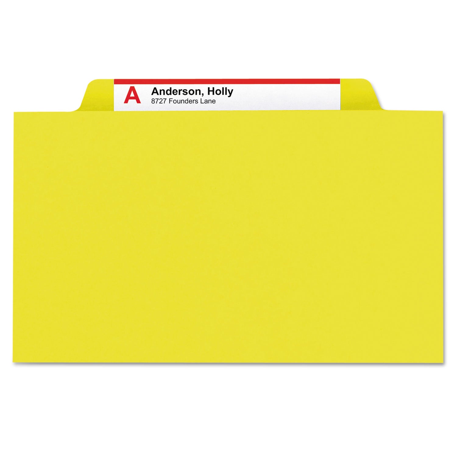 Smead SafeSHIELD 2/5 Tab Cut Letter Size Recycled Classification Folders, 2" Expansion, 2 Fasteners, 2 Dividers, Pressboard, Yellow, Heavy Duty, Tear Resistant, 100% Recycled, 10/Box