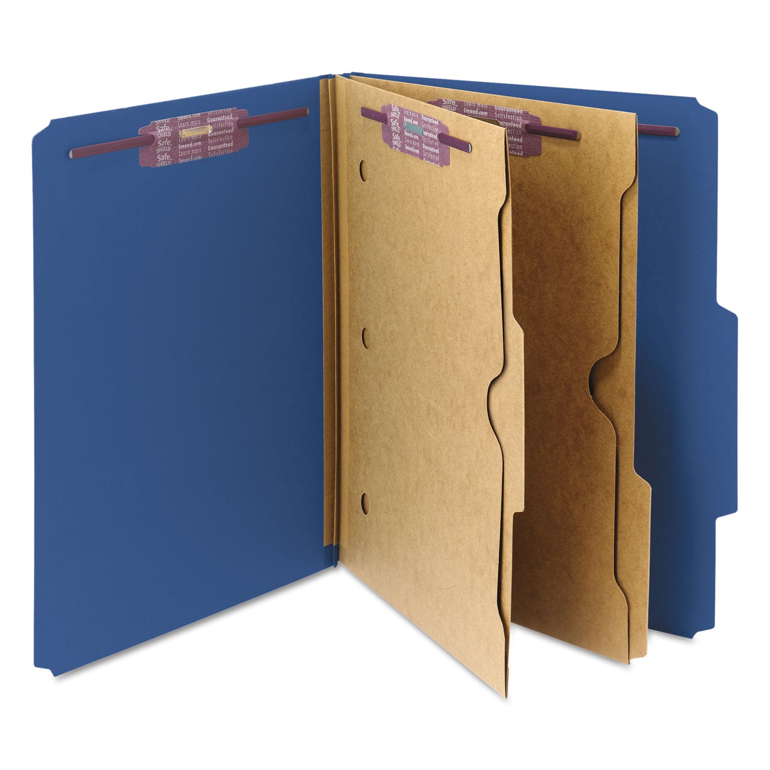 Smead Pressboard Classification Folder with Wallet and SafeSHIELD&reg; Fastener 14077