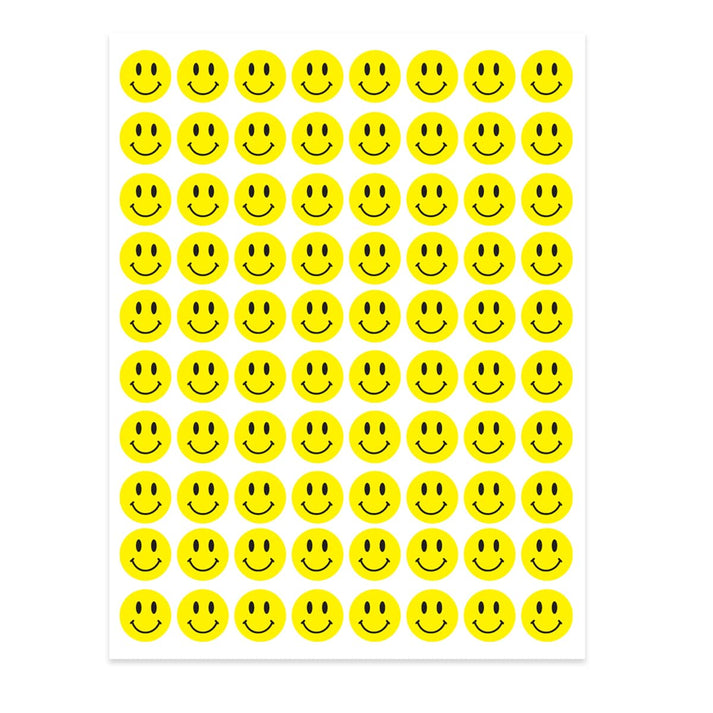 Sticker Forms - Small Smiley Faces - 3 Sheets