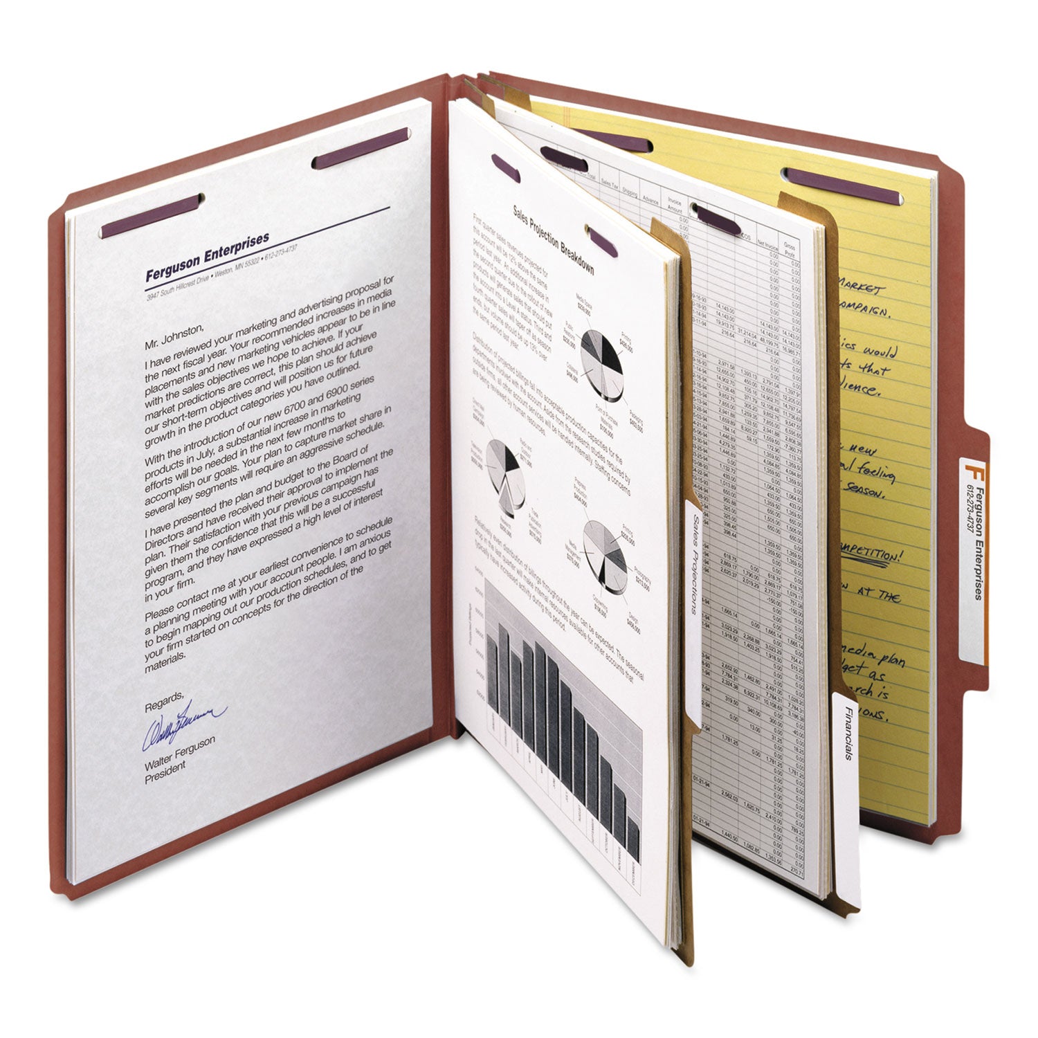 Smead SafeSHIELD 2/5 Tab Cut Letter Size Recycled Classification Folders, 2" Expansion, 2 Fasteners, 2 Dividers, Heavy Duty Pressboard, Red, 100% Recycled, 10/Box