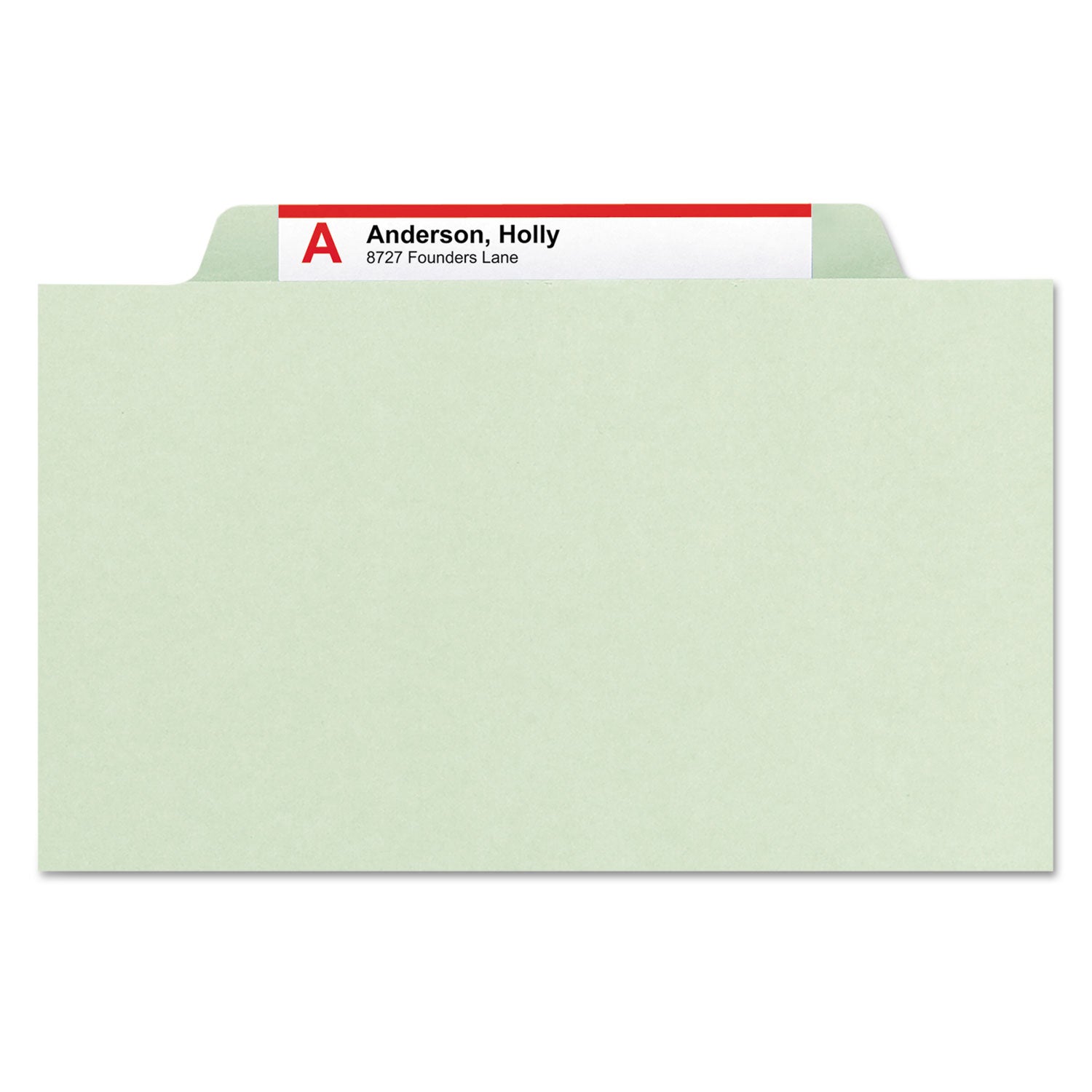 Smead SafeSHIELD 2/5 Tab Cut Legal Recycled Classification Folder, 8 1/2" x 14", 2" Expansion, 2 Fasteners, 1 Divider, Pressboard, Gray/Green, 10/Box