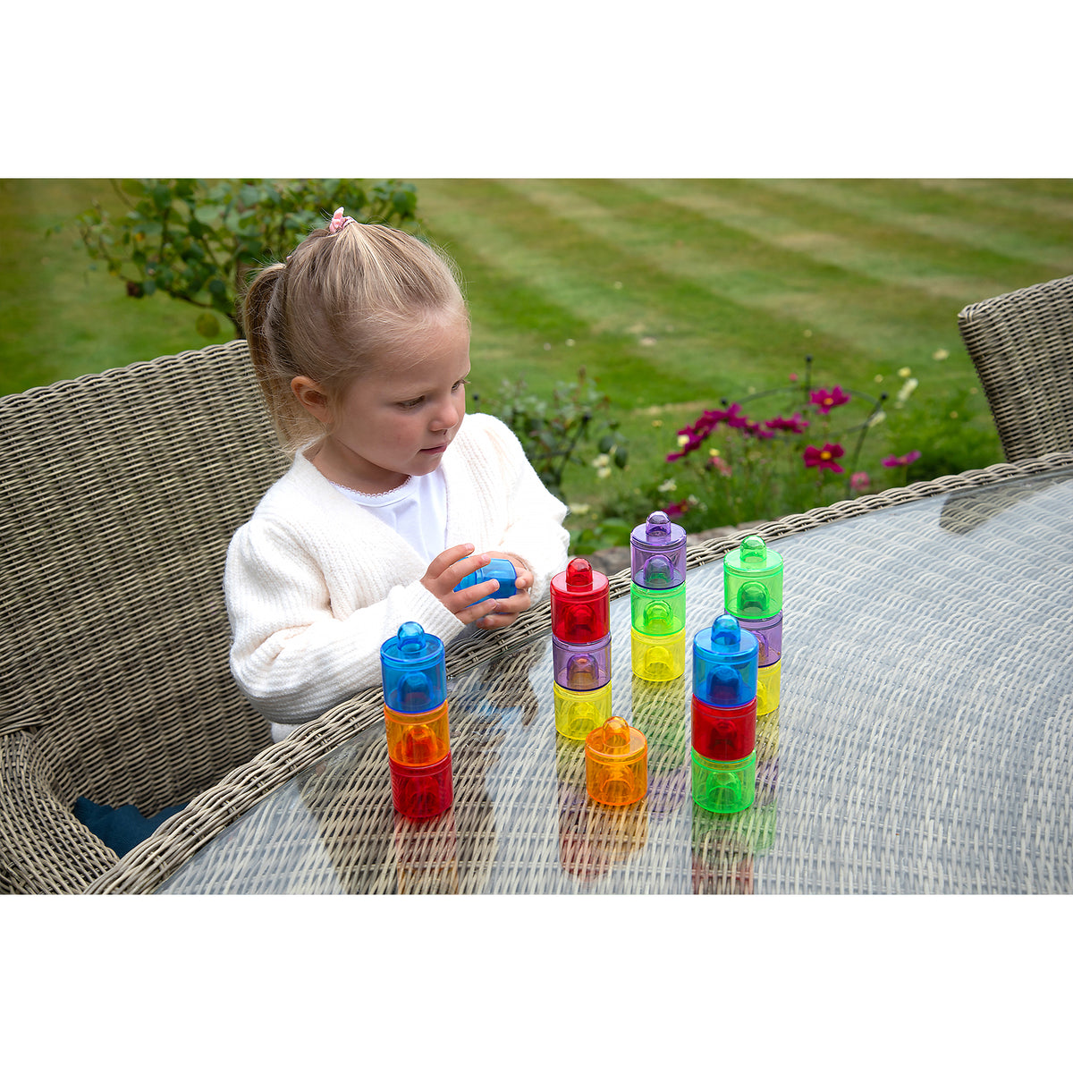 TRANSLUCENT COLOR POTS SET OF 18
