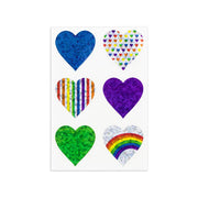 Holographic Sticker Hearts - 36 Sheets