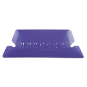 Transparent Colored Tabs For Hanging File Folders, 1/5-Cut, Violet, 2" Wide, 25/Pack