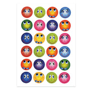 Sticker Forms - 1" Funny Faces - 3 Sheets